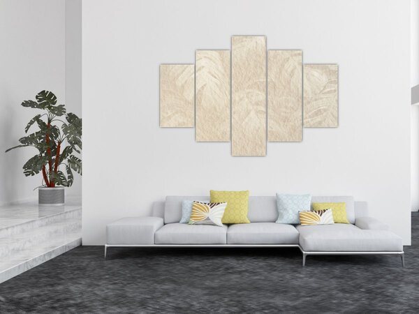 Slika - Lišće u teksturi (150x105 cm)