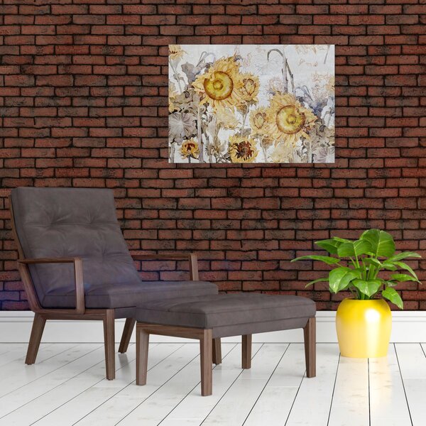Slika - Suncokret u zidu (70x50 cm)