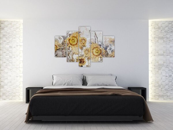 Slika - Suncokret u zidu (150x105 cm)
