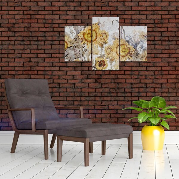 Slika - Suncokret u zidu (90x60 cm)
