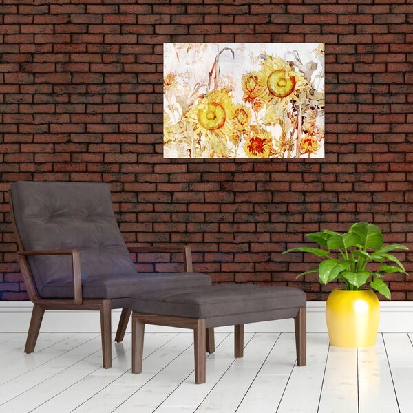 Slika - Slikani suncokret (70x50 cm)