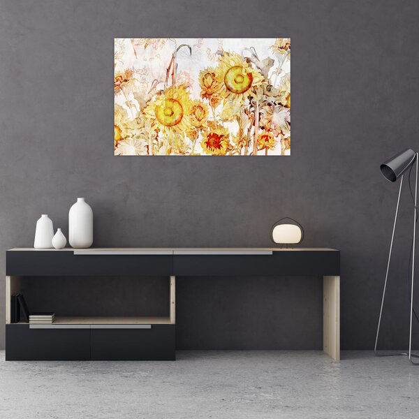 Slika - Slikani suncokret (90x60 cm)