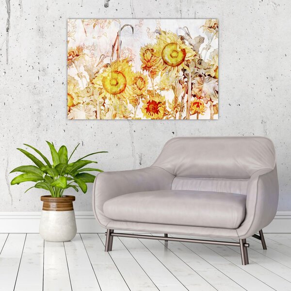 Slika - Slikani suncokret (90x60 cm)