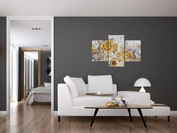Slika - Suncokret u zidu (90x60 cm)