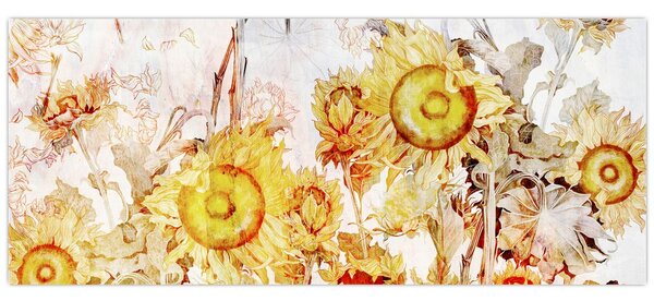 Slika - Slikani suncokret (120x50 cm)