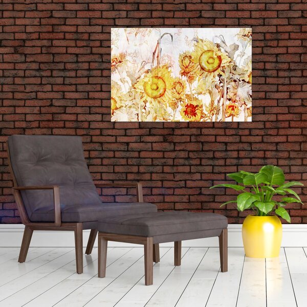Slika - Slikani suncokret (90x60 cm)
