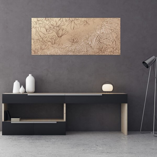 Slika - Crtež cvijetova (120x50 cm)