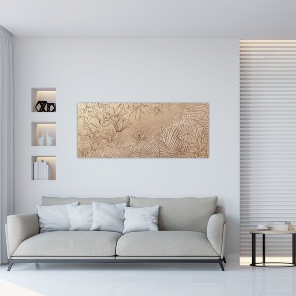 Slika - Crtež cvijetova (120x50 cm)