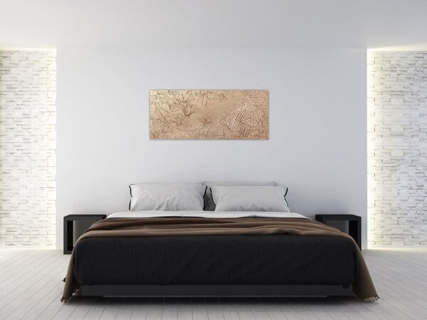 Slika - Crtež cvijetova (120x50 cm)