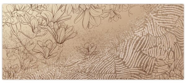 Slika - Crtež cvijetova (120x50 cm)