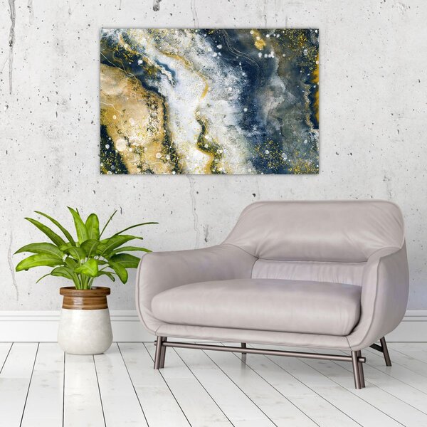 Slika - Zlatna apstrakcija (90x60 cm)