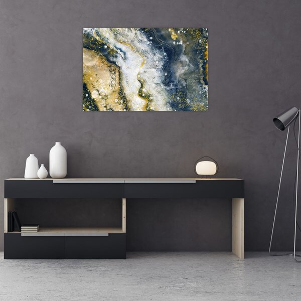 Slika - Zlatna apstrakcija (90x60 cm)
