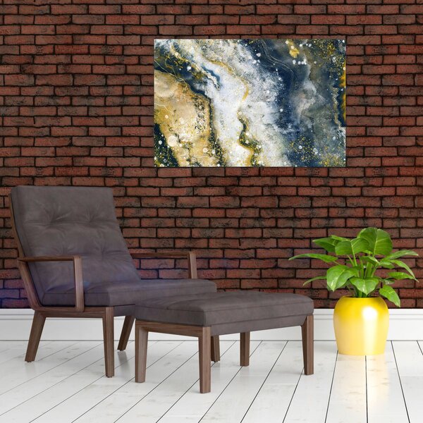 Slika - Zlatna apstrakcija (90x60 cm)