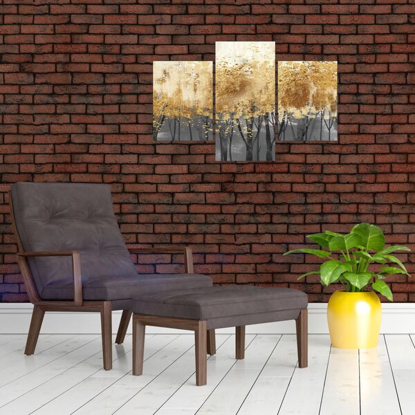 Slika - Zlatna stabla (90x60 cm)
