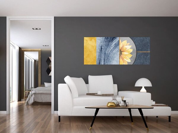 Slika - Oblici i cvijet (120x50 cm)