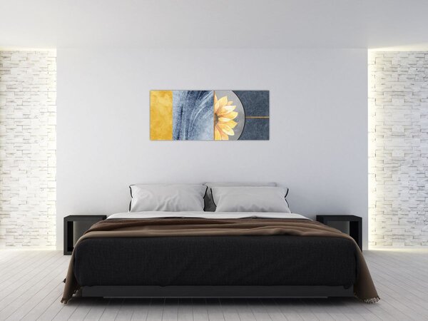 Slika - Oblici i cvijet (120x50 cm)