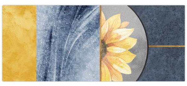 Slika - Oblici i cvijet (120x50 cm)