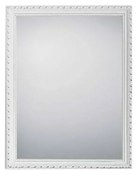 Ogledalo s okvirom Loreley (34 x 45 cm, Bijela boja, Drvo)
