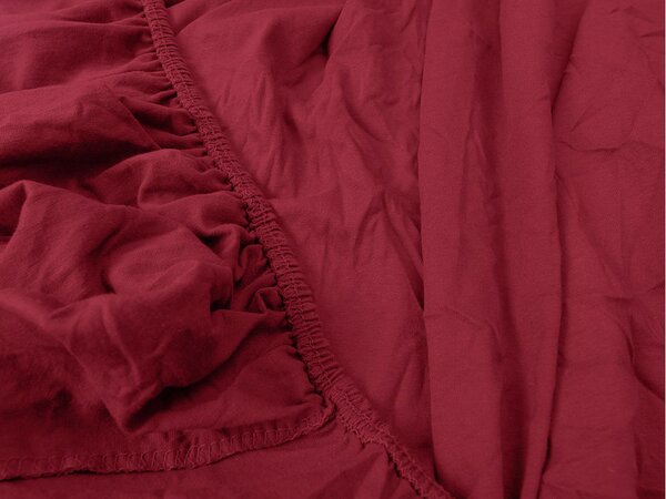 Jersey plahta bordo 140 x 200 cm