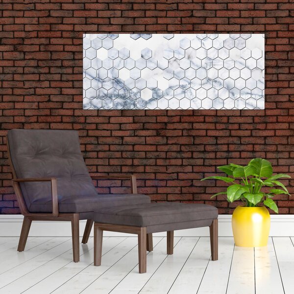 Slika - Mramorirani šesterokuti (120x50 cm)
