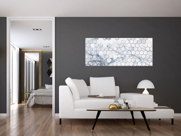 Slika - Mramorirani šesterokuti (120x50 cm)