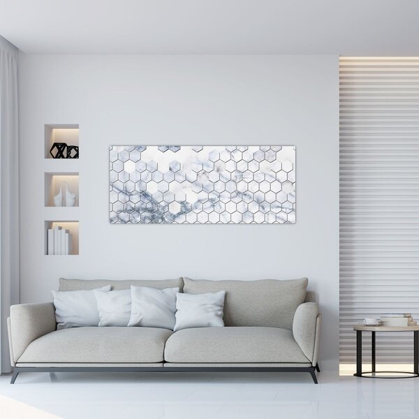 Slika - Mramorirani šesterokuti (120x50 cm)
