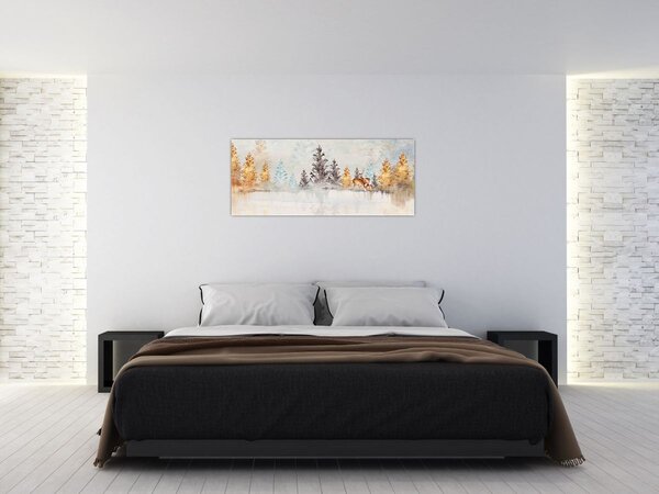 Slika - Akvarel šuma (120x50 cm)
