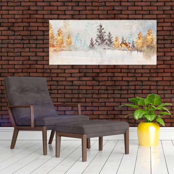 Slika - Akvarel šuma (120x50 cm)