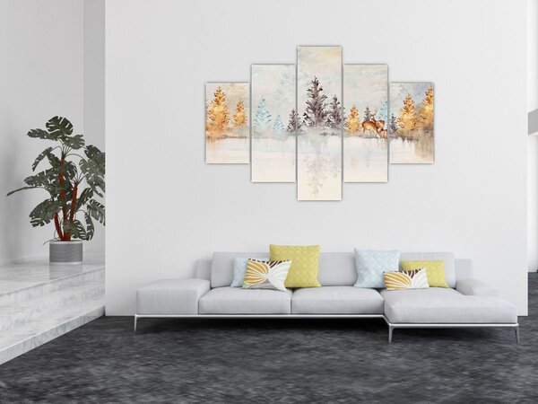 Slika - Akvarel šuma (150x105 cm)