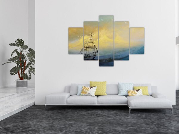 Slika - Slikani brodovi na moru (150x105 cm)