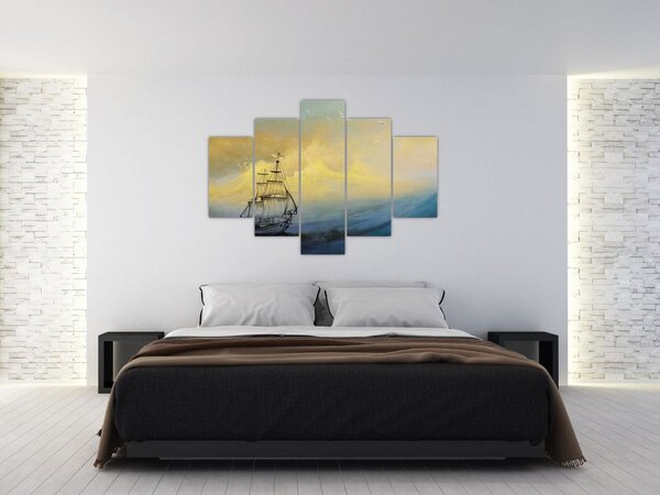 Slika - Slikani brodovi na moru (150x105 cm)