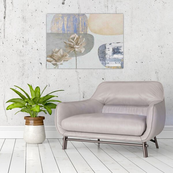 Slika - Slikano cvijeće sa teksturom (70x50 cm)