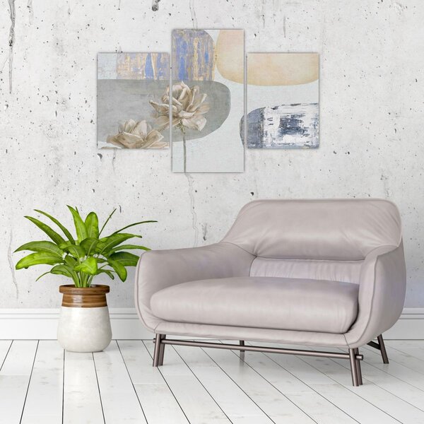 Slika - Slikano cvijeće sa teksturom (90x60 cm)