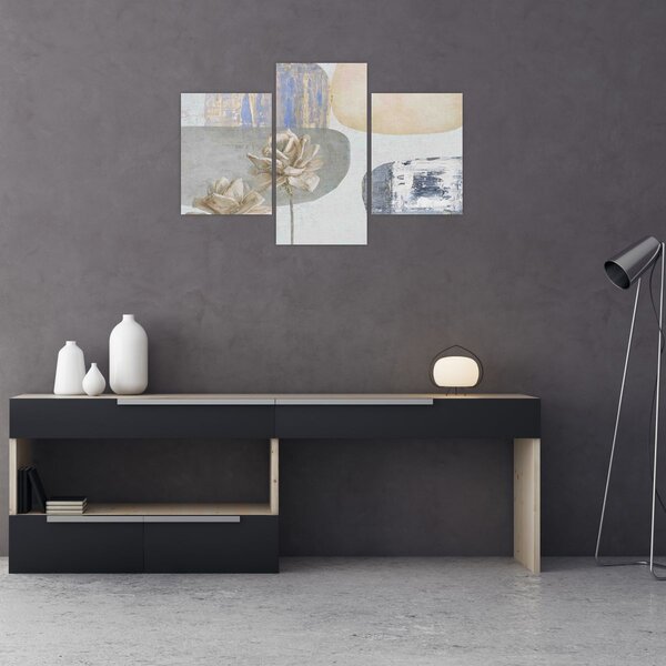 Slika - Slikano cvijeće sa teksturom (90x60 cm)
