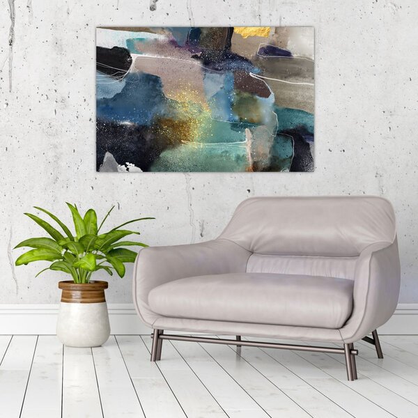 Slika - Akvarel apstrakcija (90x60 cm)