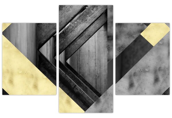 Slika - Teksturirani oblici (90x60 cm)