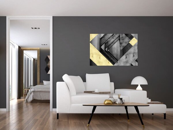 Slika - Teksturirani oblici (90x60 cm)
