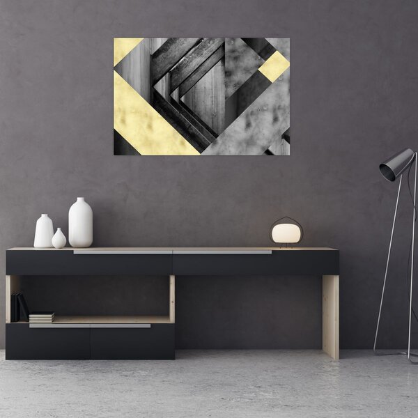 Slika - Teksturirani oblici (90x60 cm)