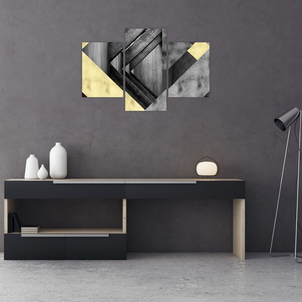 Slika - Teksturirani oblici (90x60 cm)