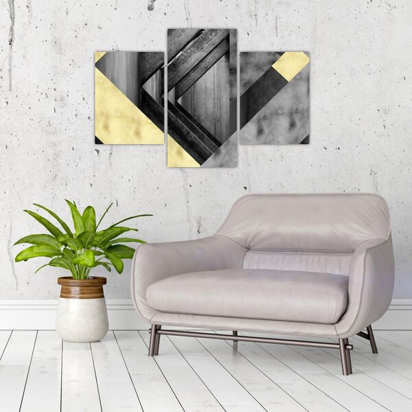 Slika - Teksturirani oblici (90x60 cm)
