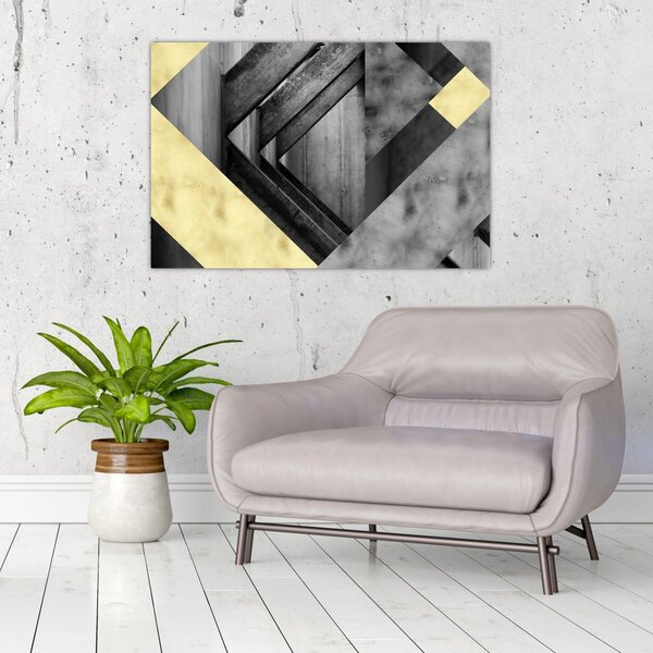 Slika - Teksturirani oblici (90x60 cm)