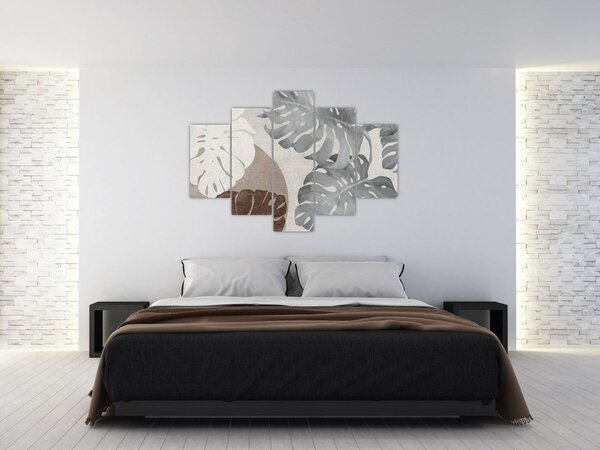 Slika - Dizajn s lišćem (150x105 cm)