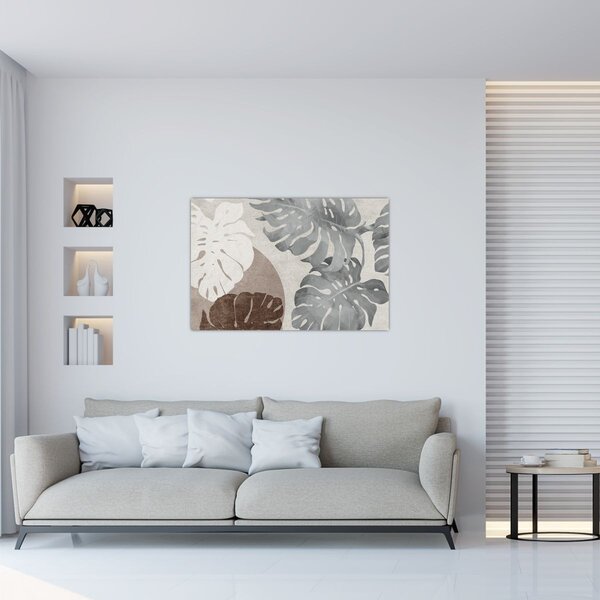 Slika - Dizajn s lišćem (90x60 cm)
