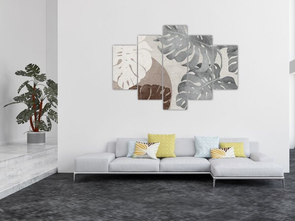 Slika - Dizajn s lišćem (150x105 cm)