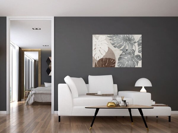 Slika - Dizajn s lišćem (90x60 cm)