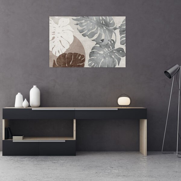 Slika - Dizajn s lišćem (90x60 cm)