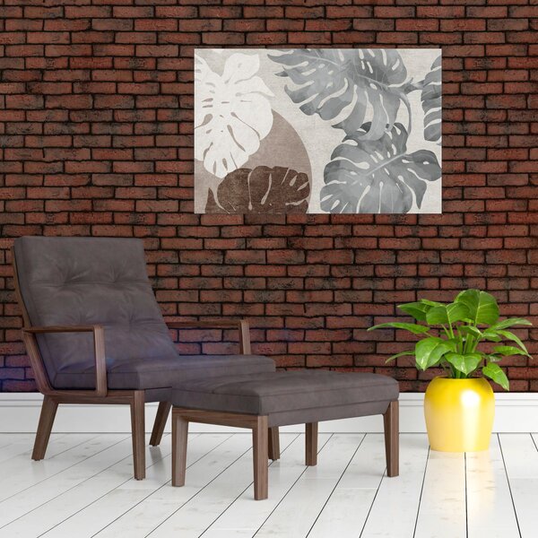 Slika - Dizajn s lišćem (90x60 cm)