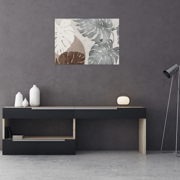 Slika - Dizajn s lišćem (70x50 cm)