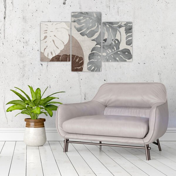 Slika - Dizajn s lišćem (90x60 cm)