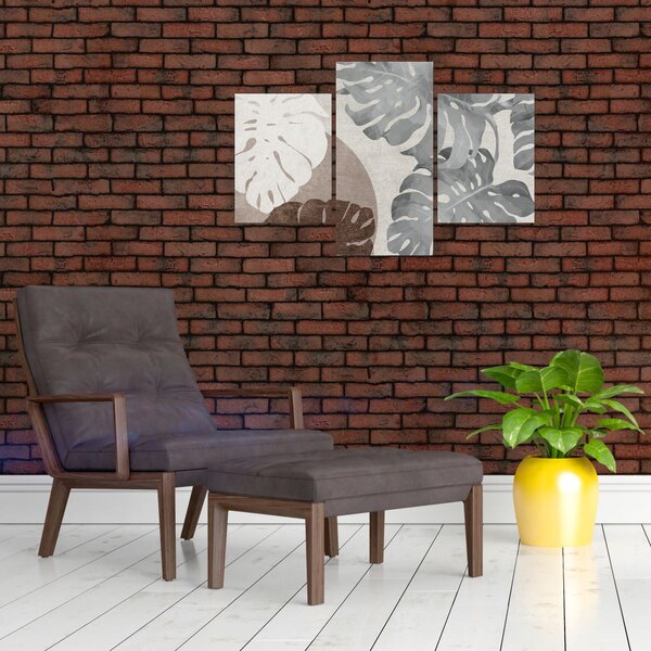 Slika - Dizajn s lišćem (90x60 cm)